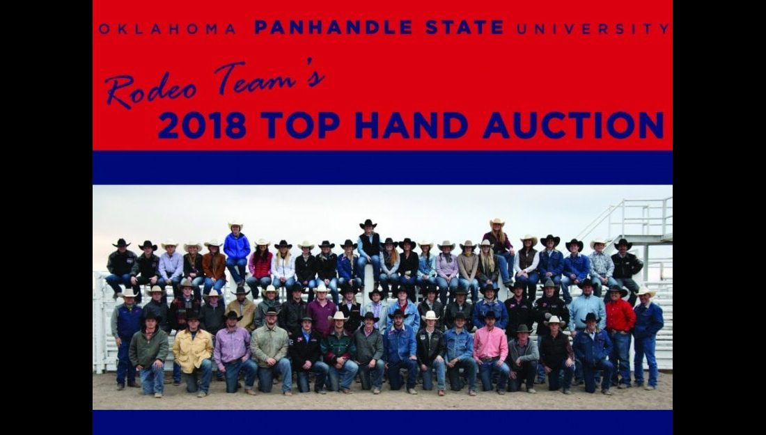 The Panhandle State Rodeo team is hosting the annual Top Hand Auction on Saturday, February 3rd at 6 p.m. at the Pickle Creek Event Center in Guymon, Okla. 