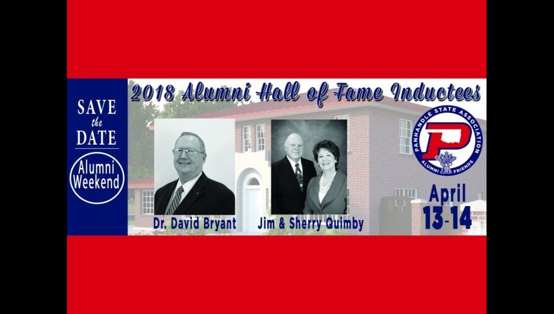 The 2018 Alumni Hall of Fame Honorees are Dr. David Bryant and Jim and Sherry Quimby. They will be inducted into the Alumni Ambassador Hall of Fame during the Alumni Weekend set for April 13-14.
