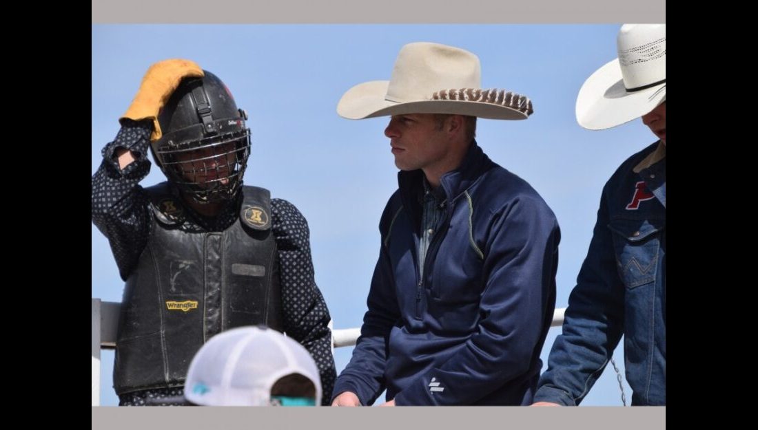 Joe Frost (center) recently hosted a Bull Riding School at Panhandle State. —Photo by Taylor Jacobson