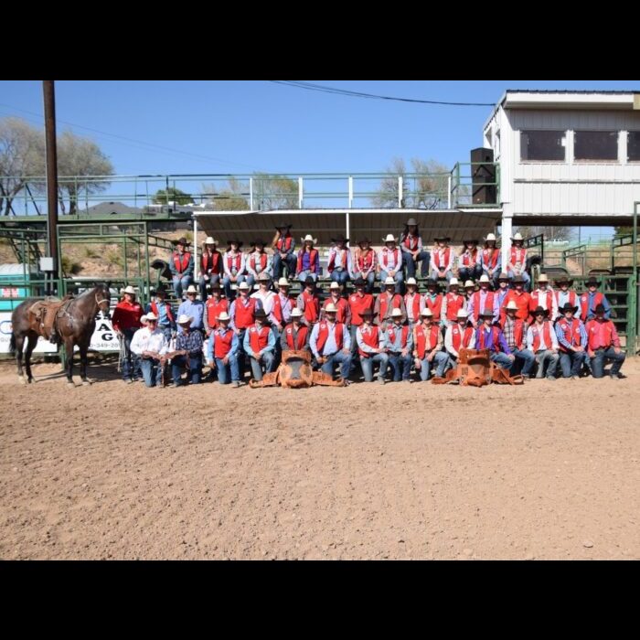 The Panhandle State Rodeo Team gathers for a team photo following the Doc Gardner Memorial Rodeo this past weekend. The rodeo was named Central Plains Region Rodeo of the year tied with the Oklahoma State University Rodeo. —Photo by Danae Moore