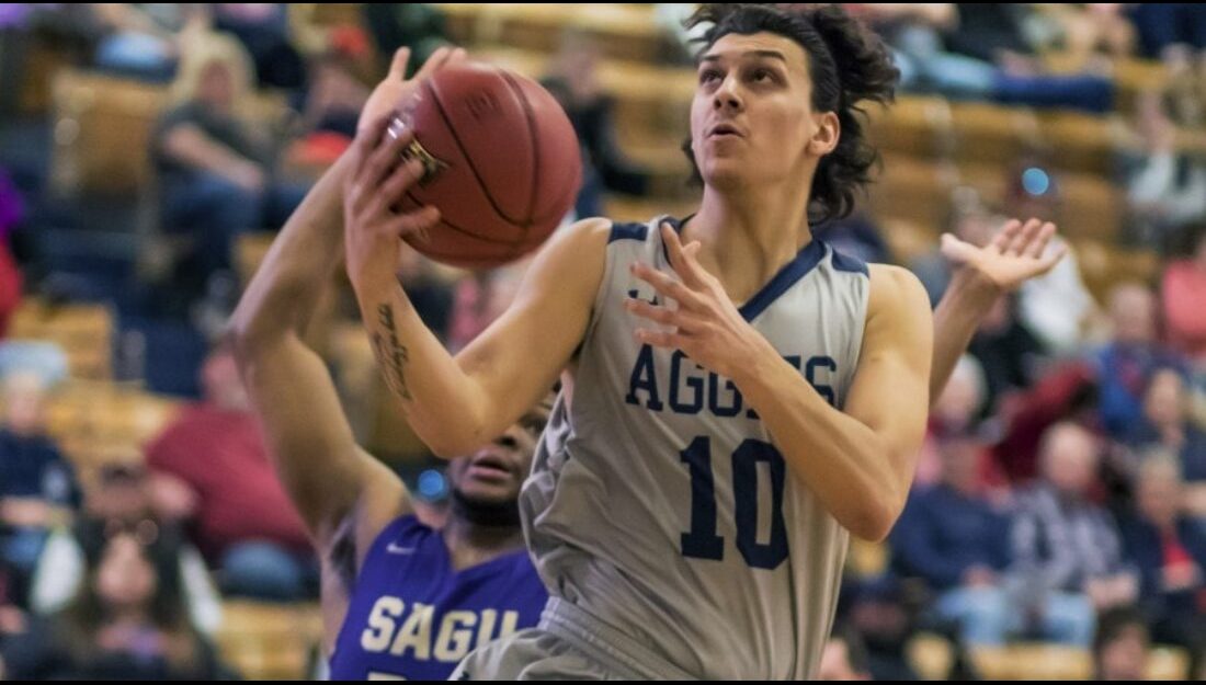 Baris Ulker led the Aggies in scoring Saturday, hauling in 23 points against SAGU. - Beverly Hintergardt photo 