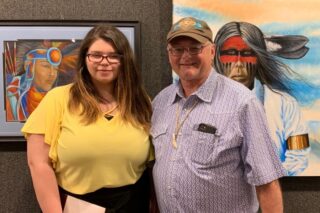 Carly Pryor (left) and Bryon Test were selected to exhibit artwork at the 48th Annual Trail of Tears Art Show and Sale in Tahlequah, Okla. — Courtesy photo