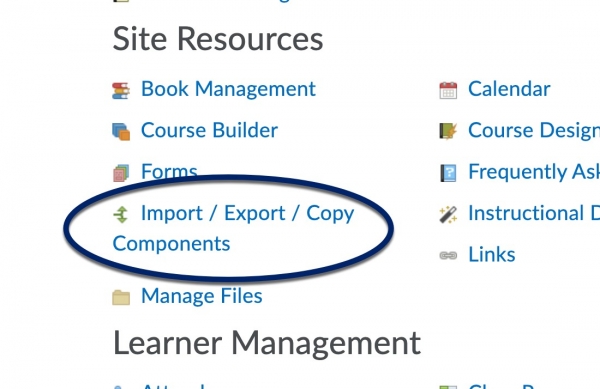 Import, Export, Copy Components