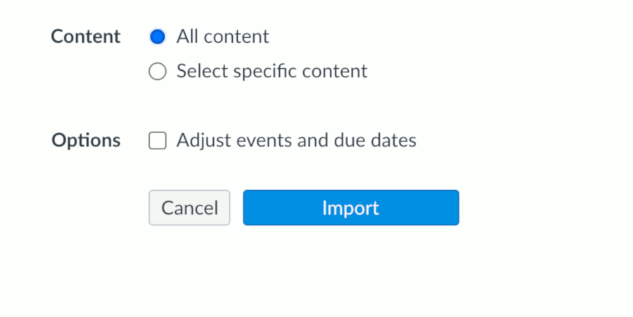 Content radio buttons