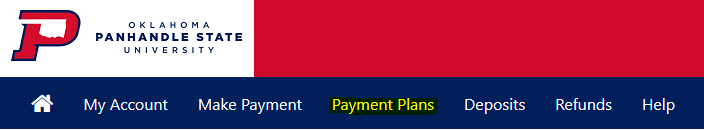 Payment plans tab