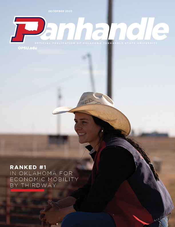 Parker McIntyre on the cover the December 2023 issue of the Panhandle Magazine