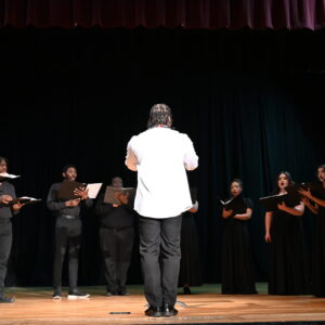 Professor Cooke Directing OPSU Choir Performers